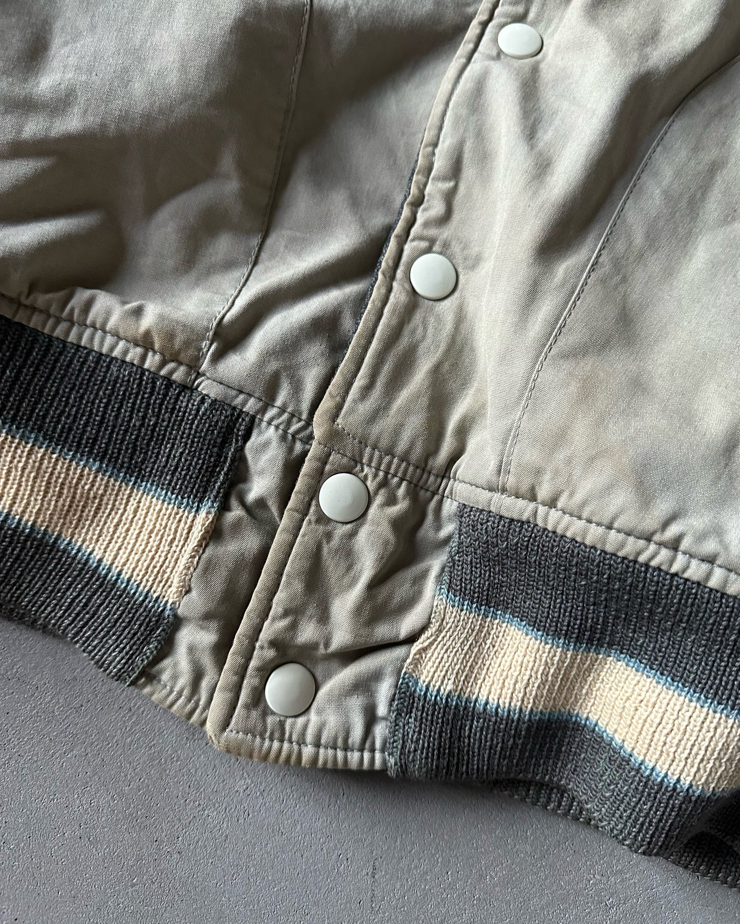 1960s - Charcoal Muhlenberg Reversible Varsity Jacket - S/M