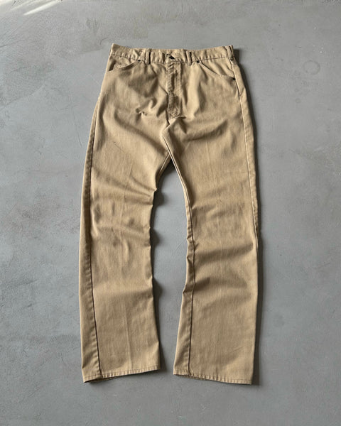 1970s - Tan Big Yank Pants - 34x33