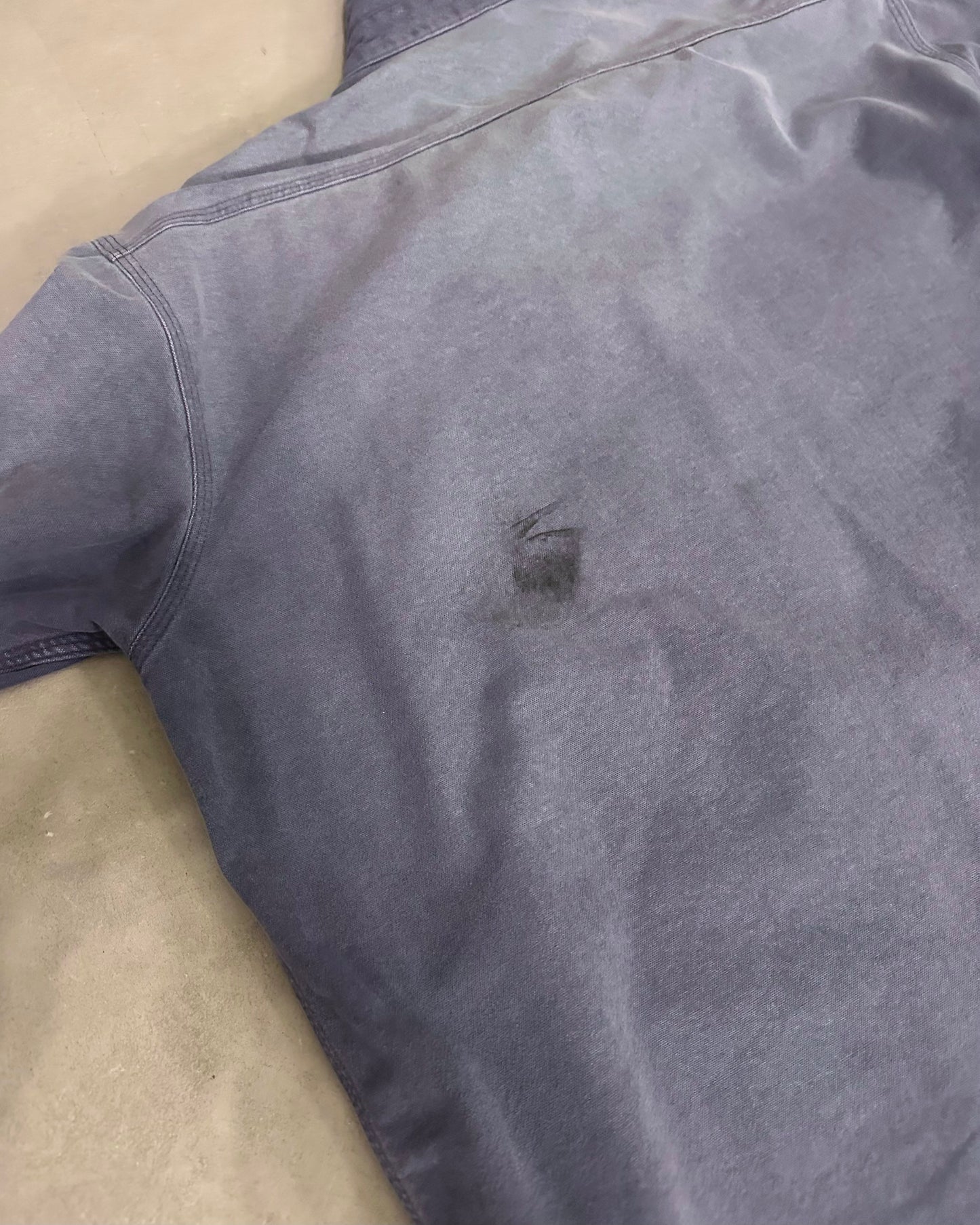 1990s - Distressed Blue Carhartt Chamois Shirt - XL