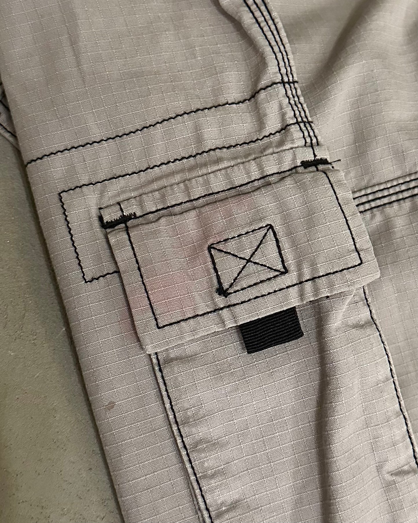 2000s - Grey Ripstop Cargo Pants - 30x29