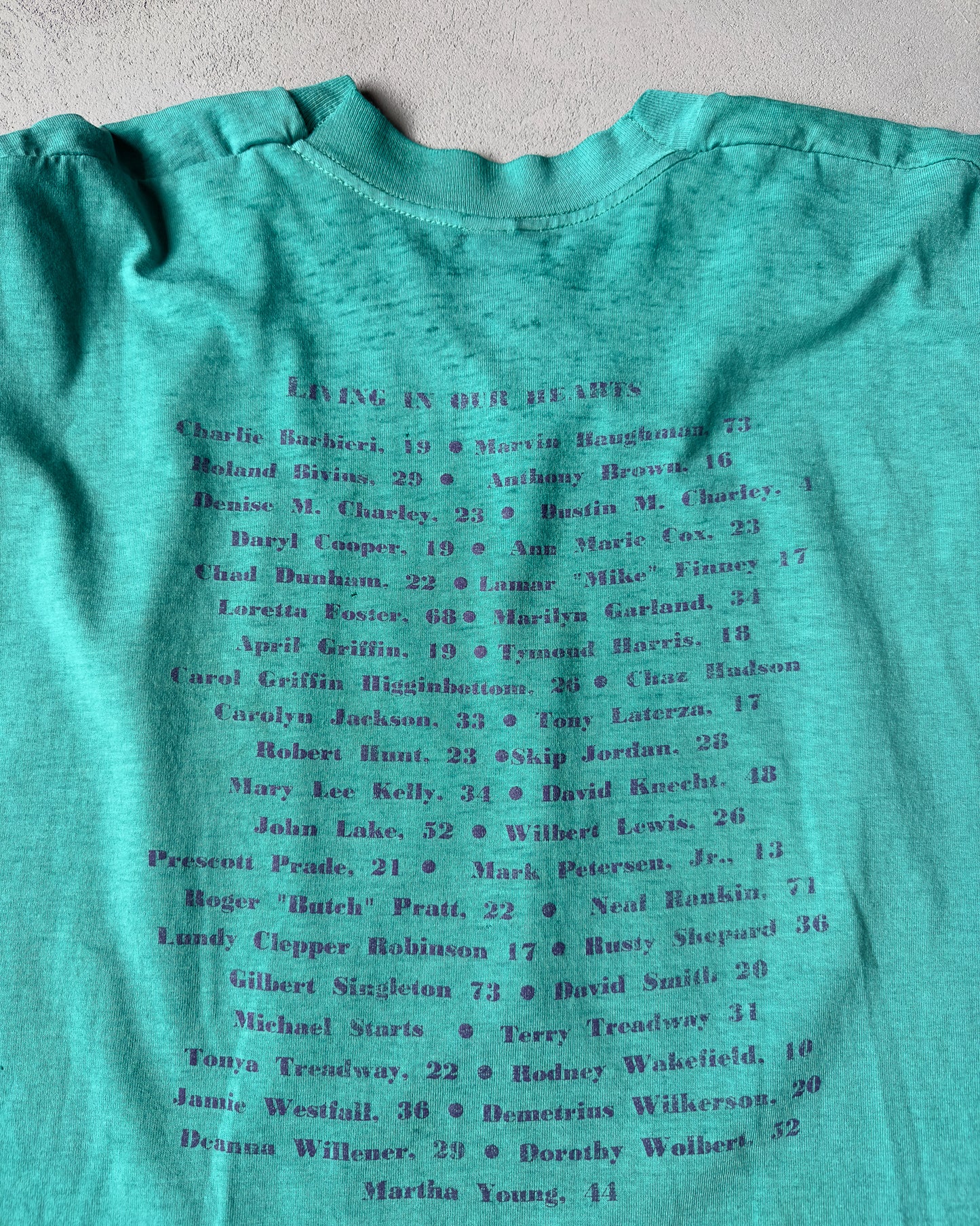 1990s - Teal Victim Assistance T-Shirt - XL/XXL