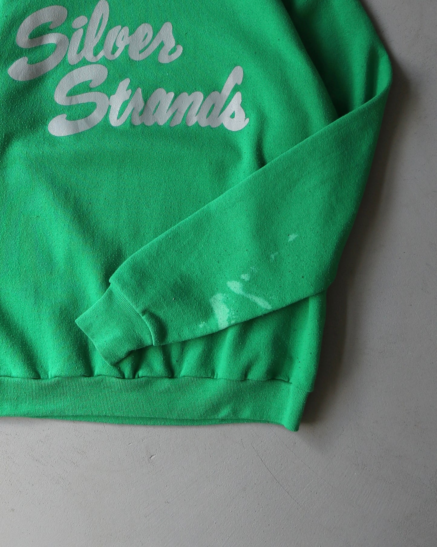 1980s - Green "Silver Strands" Crewneck - M
