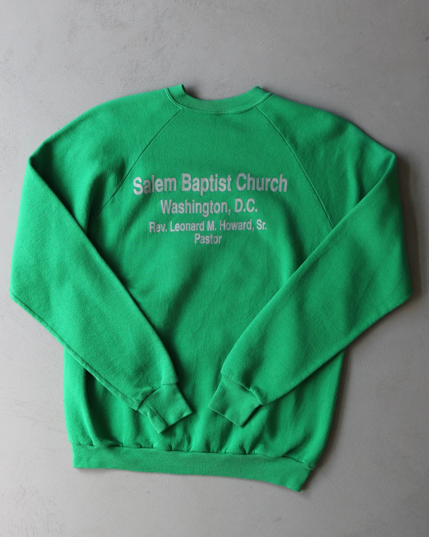 1980s - Green "Silver Strands" Crewneck - M