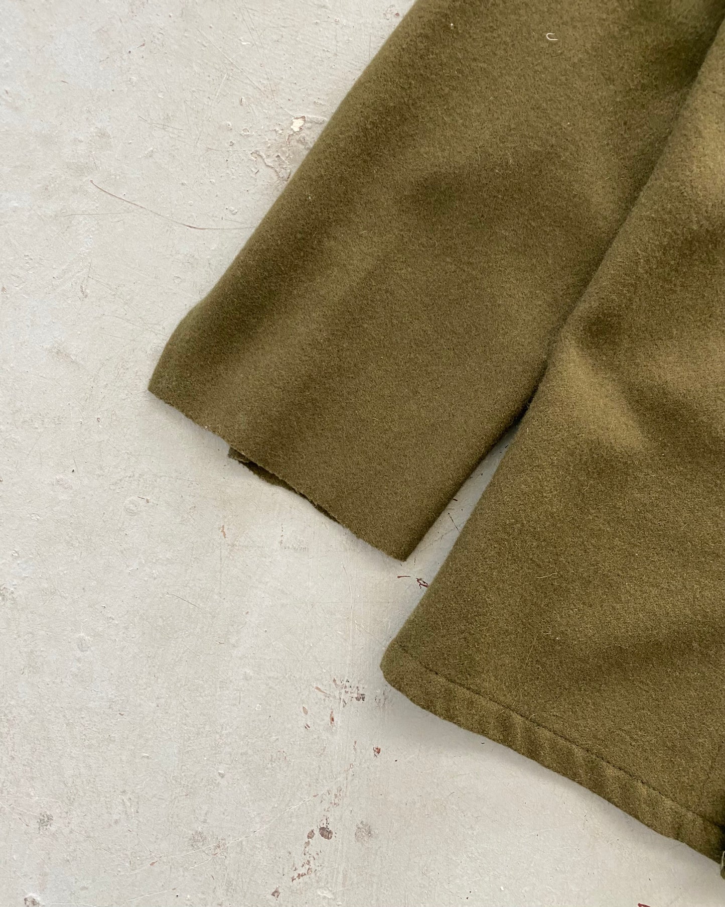 1970s - Khaki Military Wool Shirt - XS