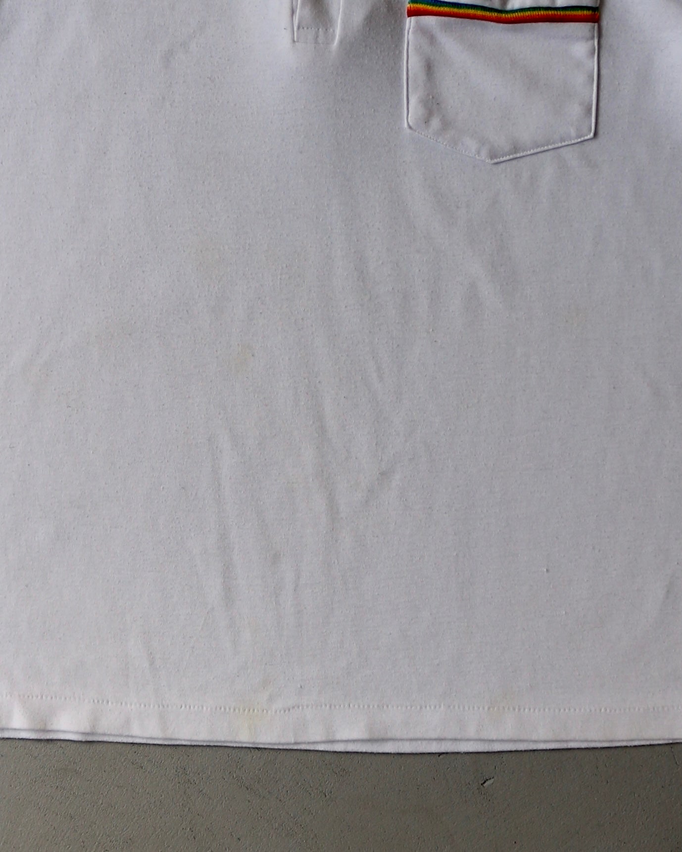 1980s - White "Hawaii" Polo - S/M