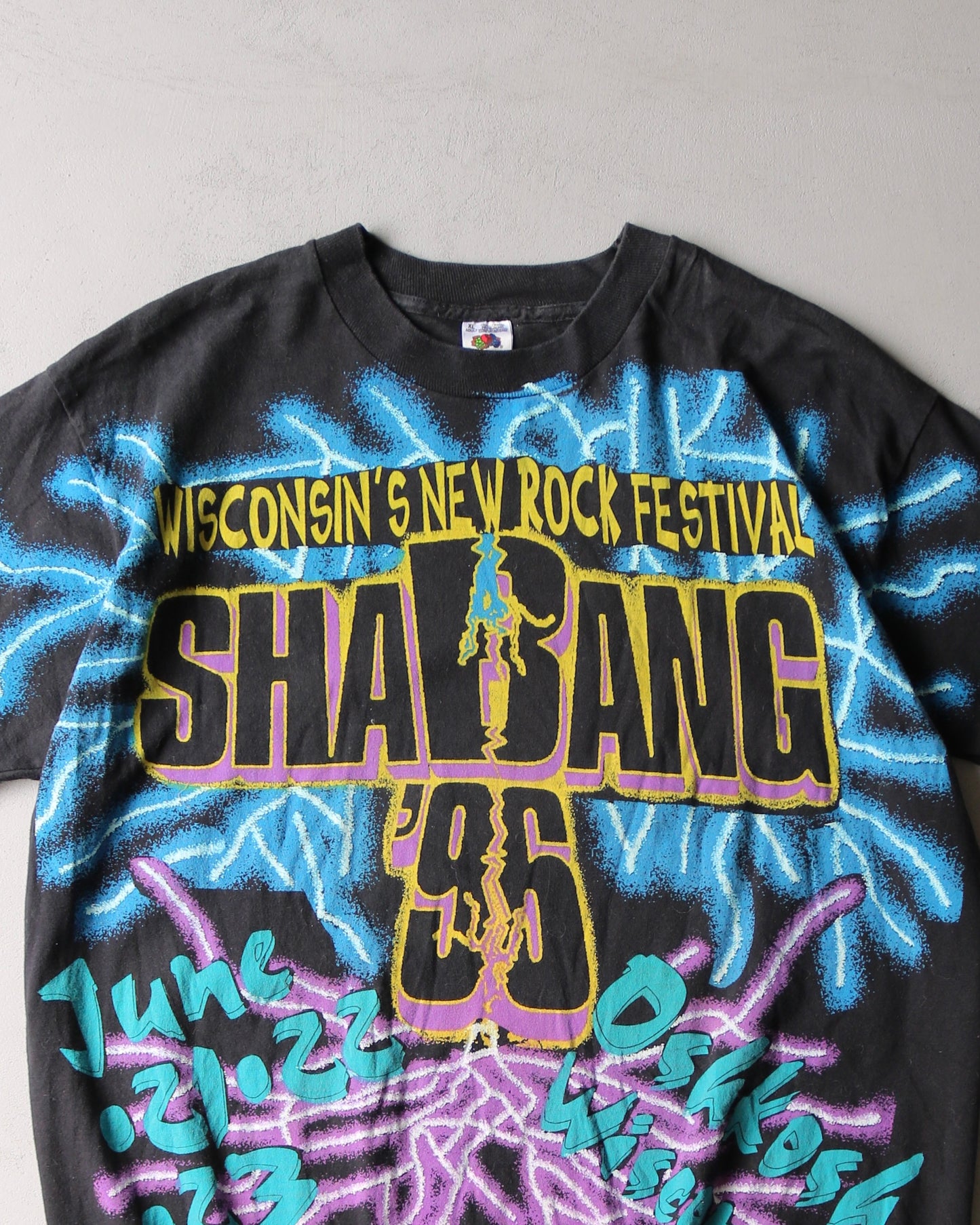 1990s - Black "Shabang" T-Shirt - XL