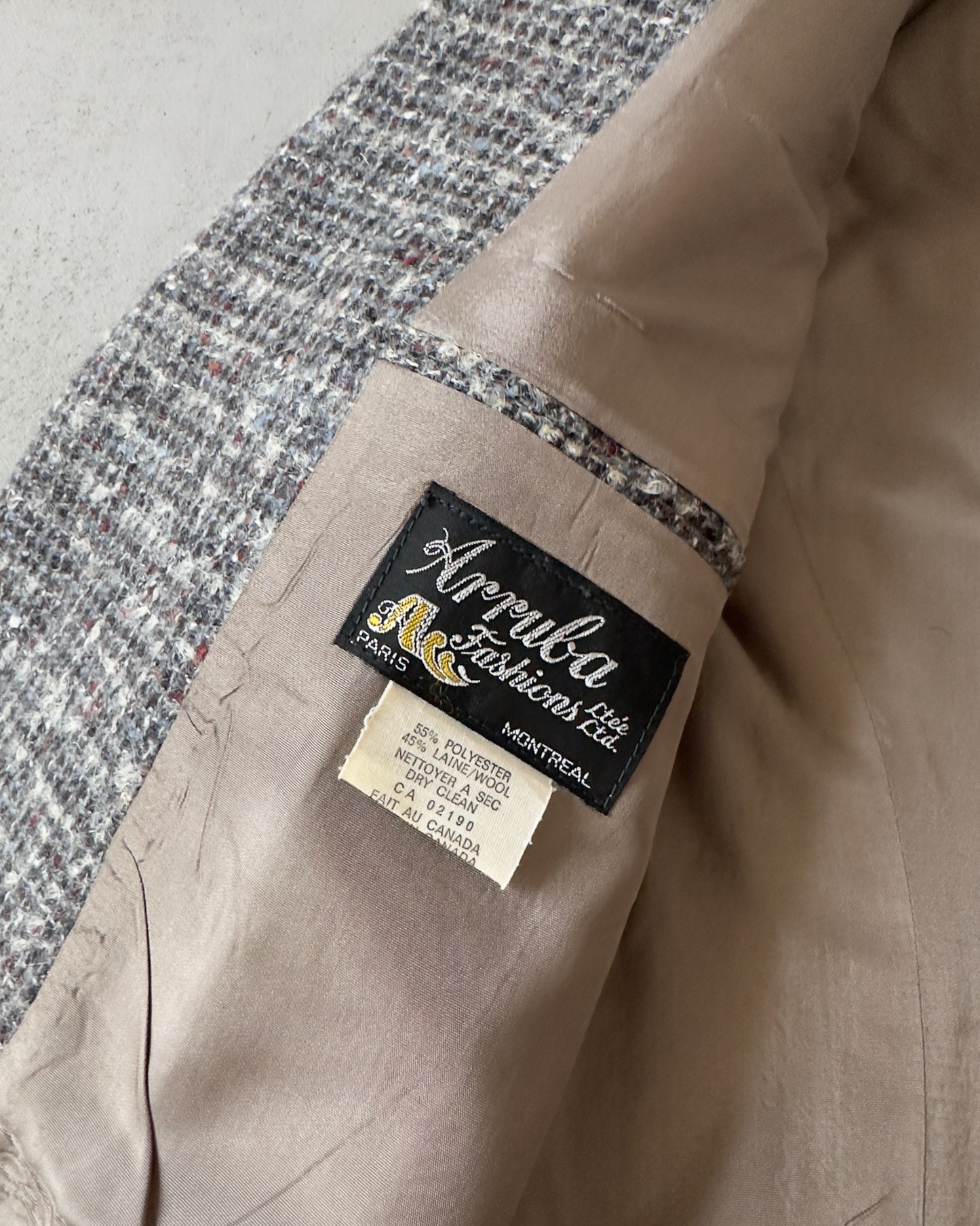 1970s - Grey Wool Blazer Jacket - 38