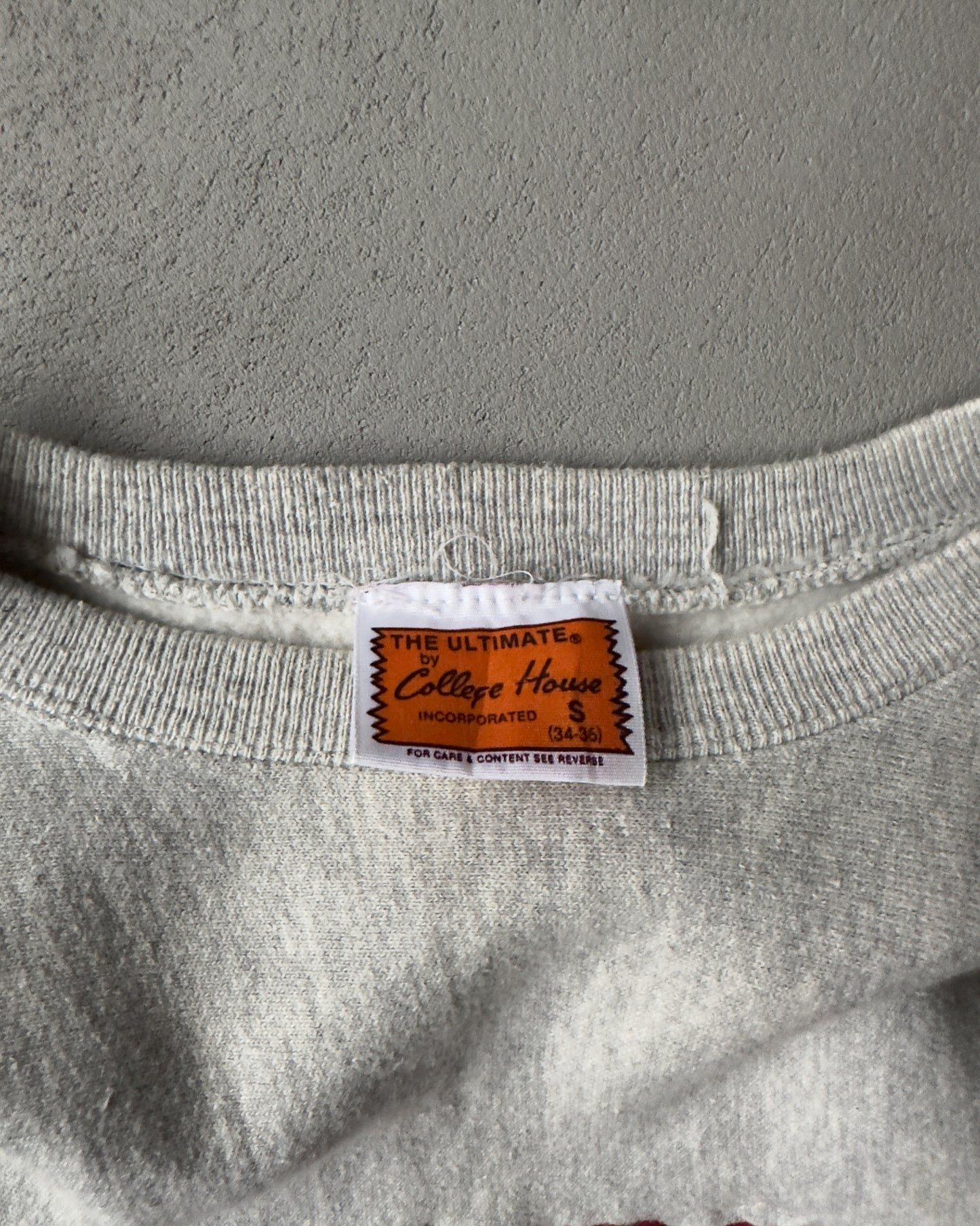 1990s - Heather Grey Westbrook College Crewneck - S