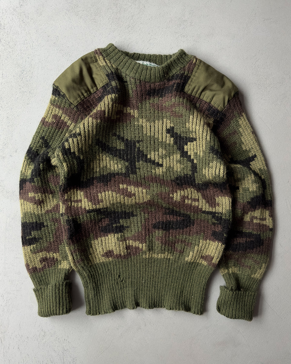 1980s - Camo Military Wool Sweater - XS – The Thirteen Club