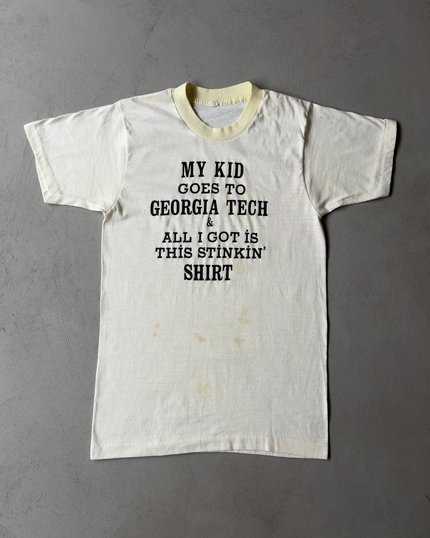 1970s - Eggshell "This Stinkin' Shirt" T-Shirt - XS/S