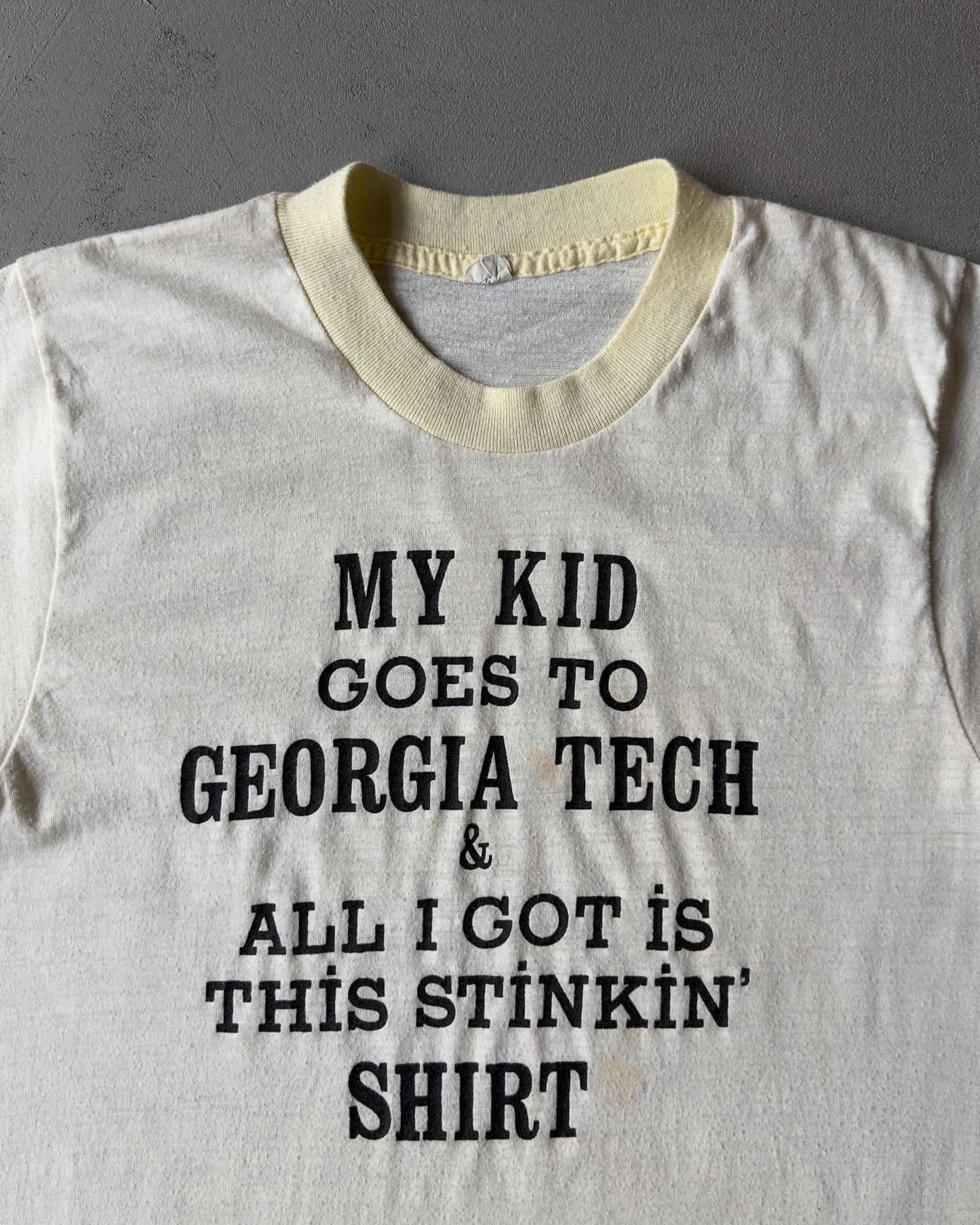 1970s - Eggshell "This Stinkin' Shirt" T-Shirt - XS/S