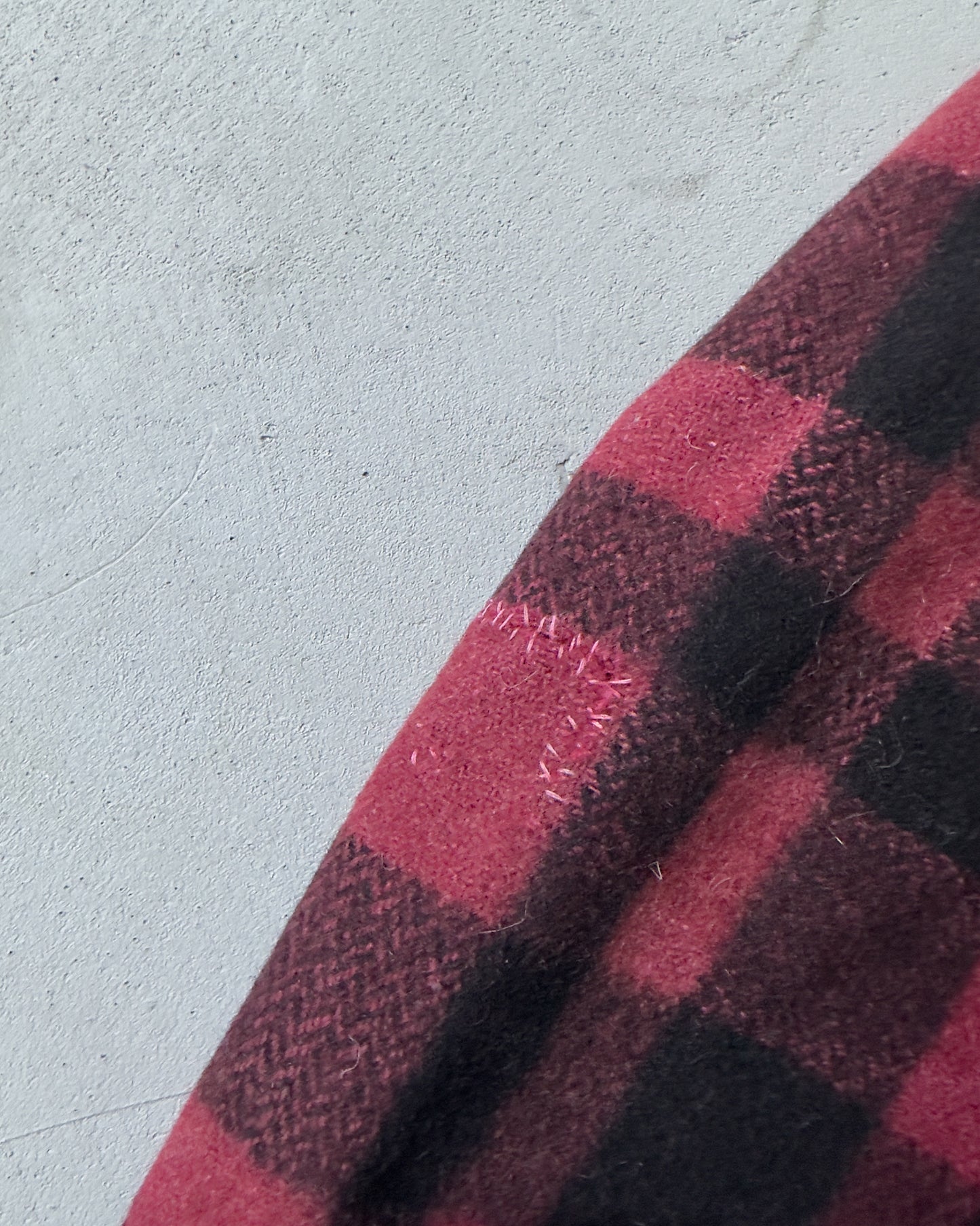 1960s - Black/Burgundy Mackinaw Wool Jacket - M