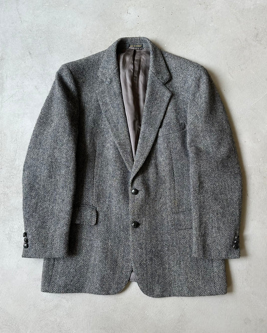 1990s - Black/Grey Tweed Blazer - 44