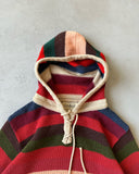 1970s - Multicolour Striped Hooded Sweater - XS