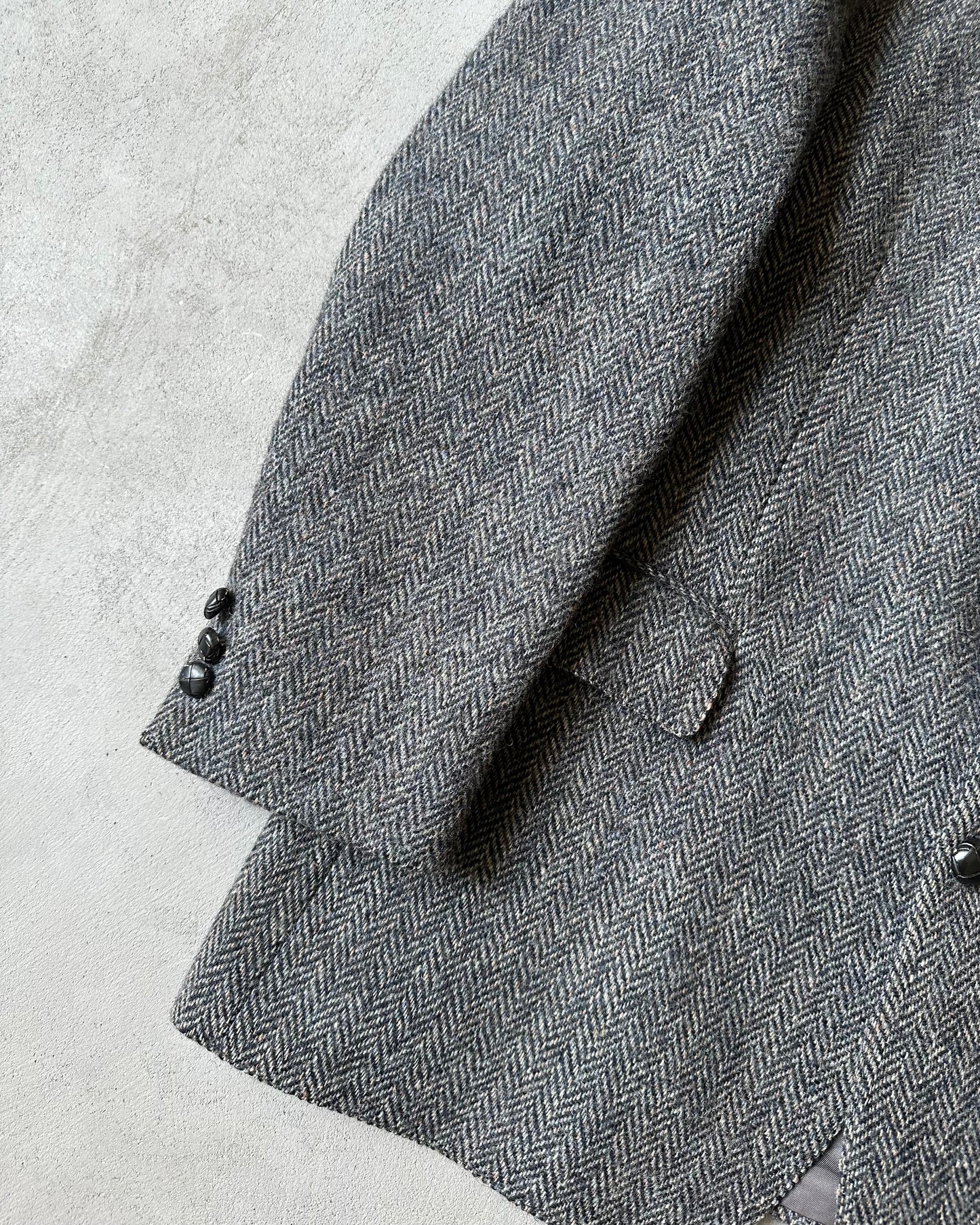 1990s - Black/Grey Tweed Blazer - 44