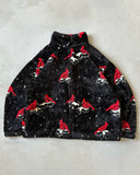 1990s - Black "Cardinals" Zip Up Fleece - L