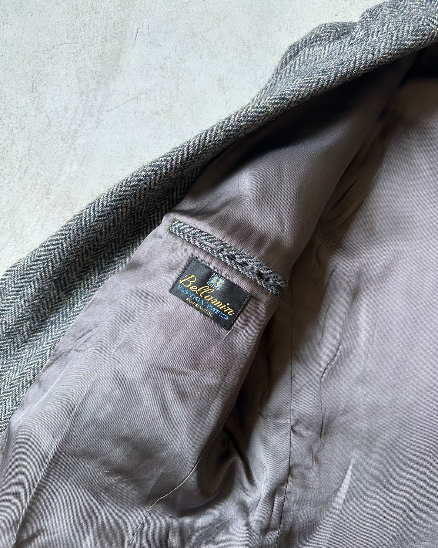 1990s - Black/Grey Tweed Blazer - 44