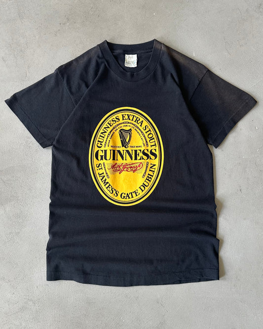 1980s - Black Guinness T-Shirt - S/M