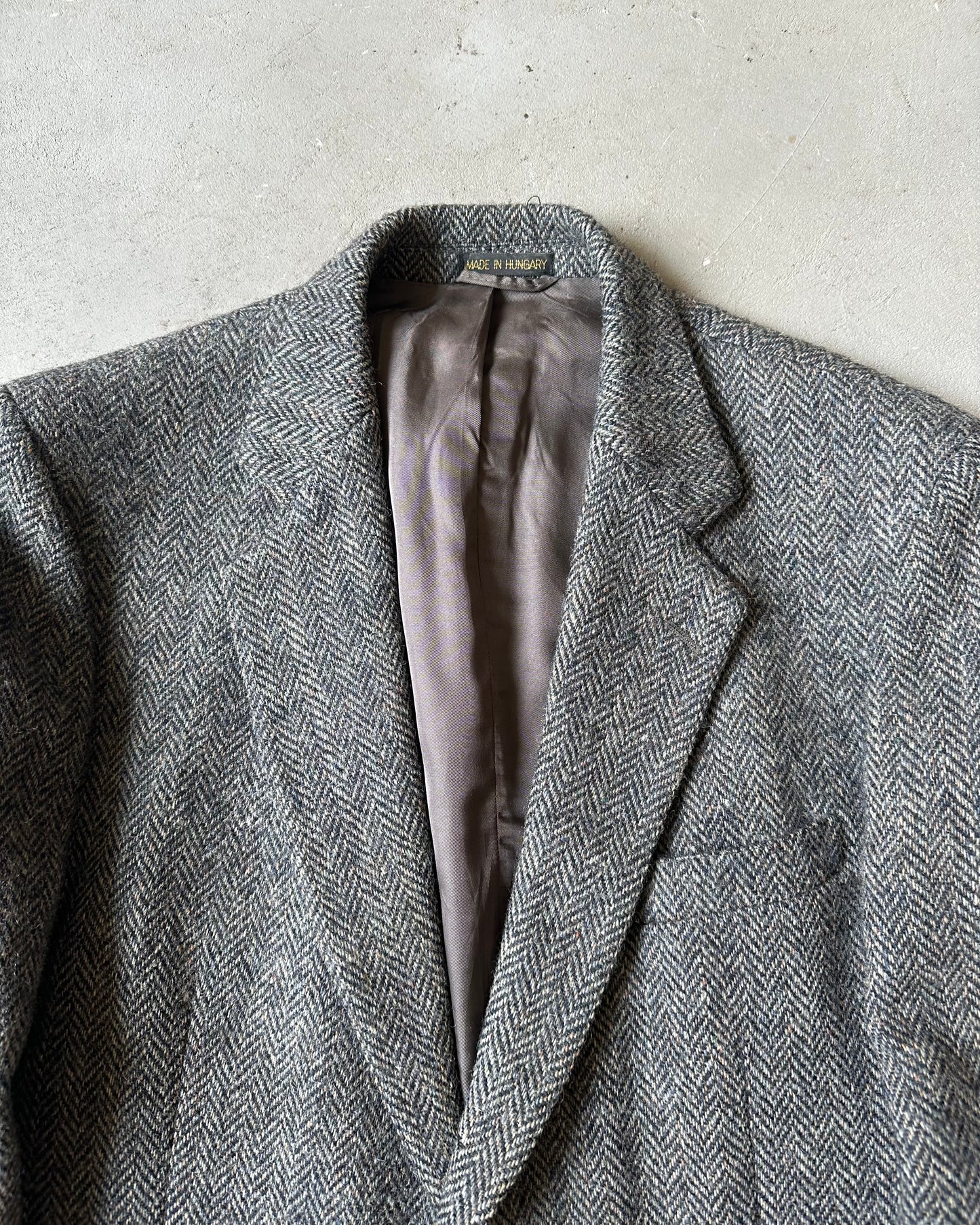 1990s - Black/Grey Tweed Blazer - 44