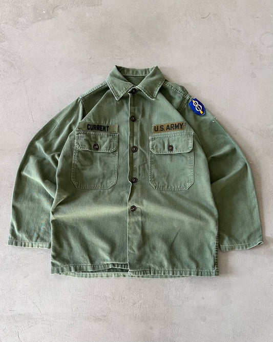 1970s - Military OG-107 Button Up - S/M