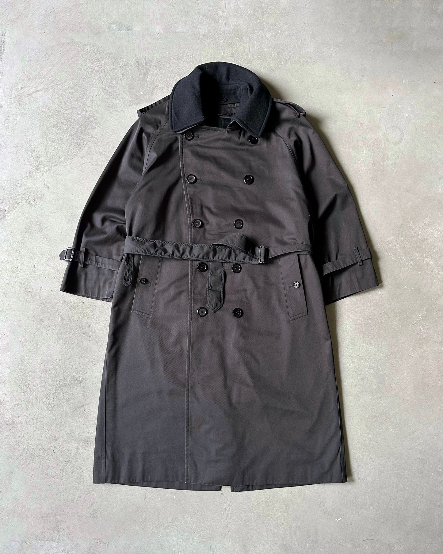 Années 90 - Trench-coat Burberry noir - 38(S)
