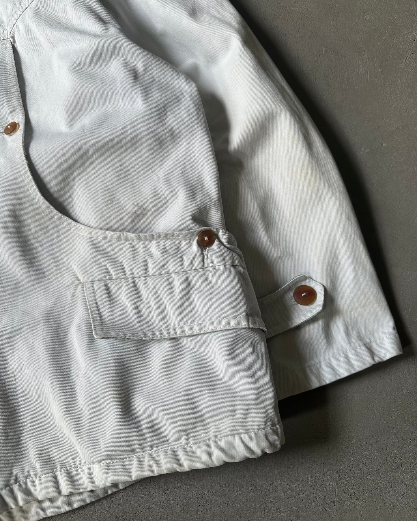 1990s - Distressed White Barn Jacket - M/L
