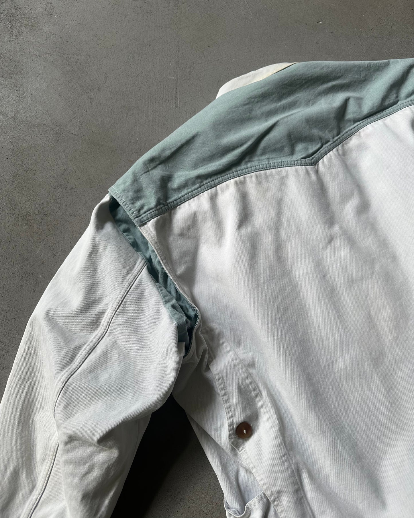 1990s - Distressed White Barn Jacket - M/L