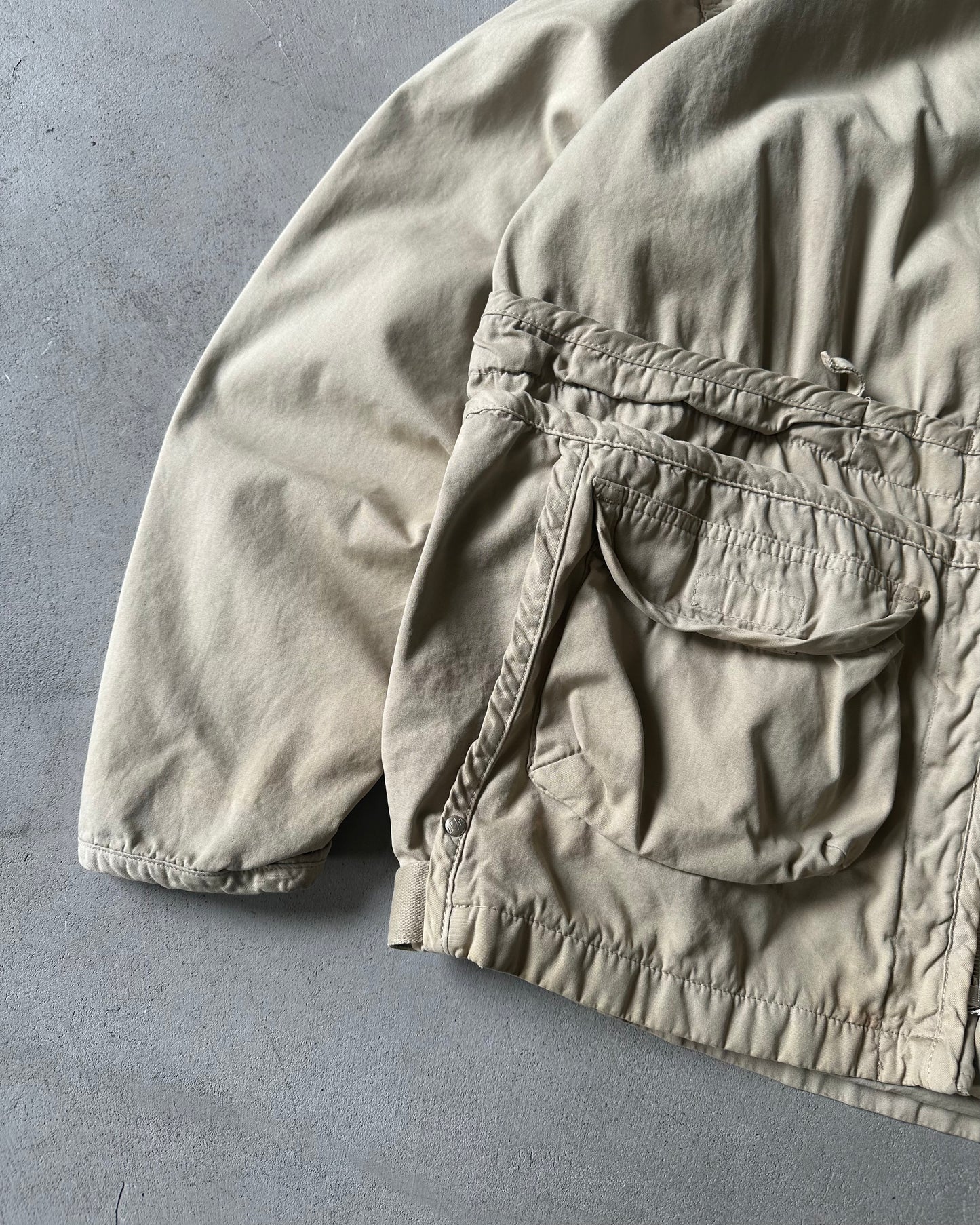 1990s - Beige Utility Jacket - XL