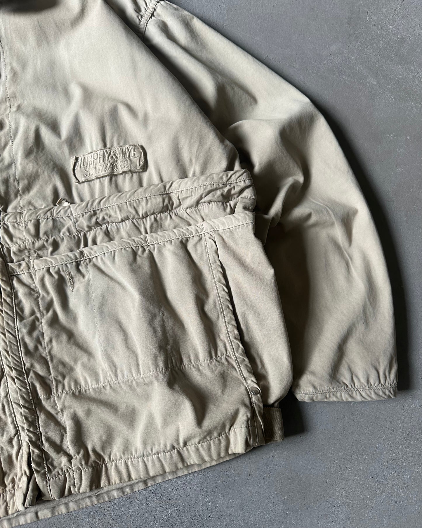 1990s - Beige Utility Jacket - XL