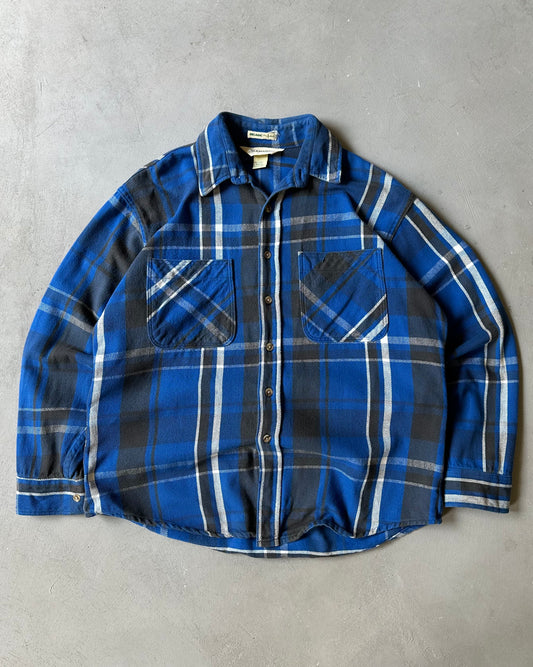 1990s - Blue/White Plaid Big Mac Flannel - L