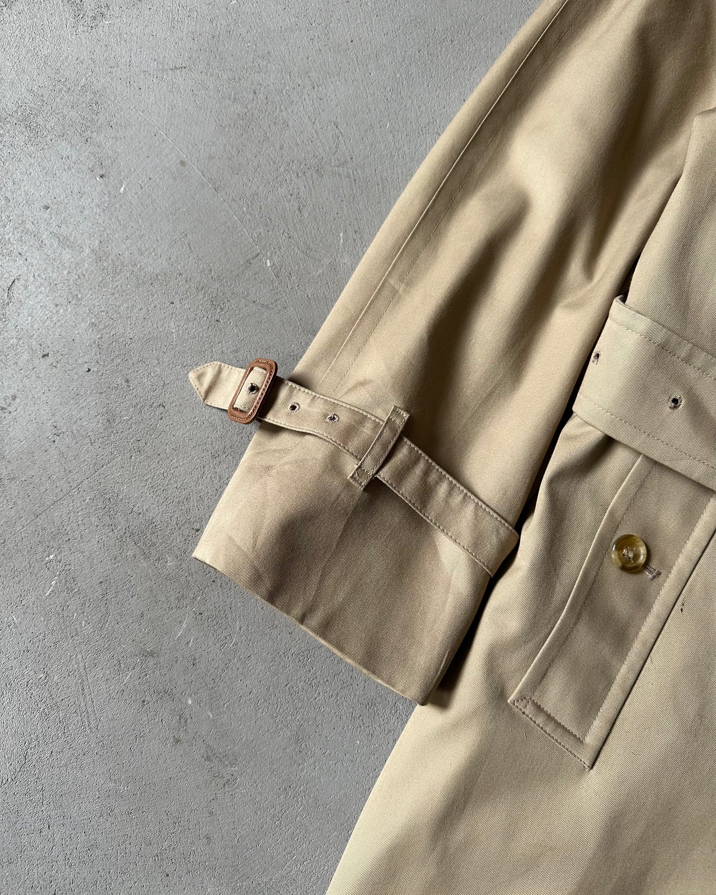 Années 1980 - Trench-coat Burberrys beige - 38 (Court)