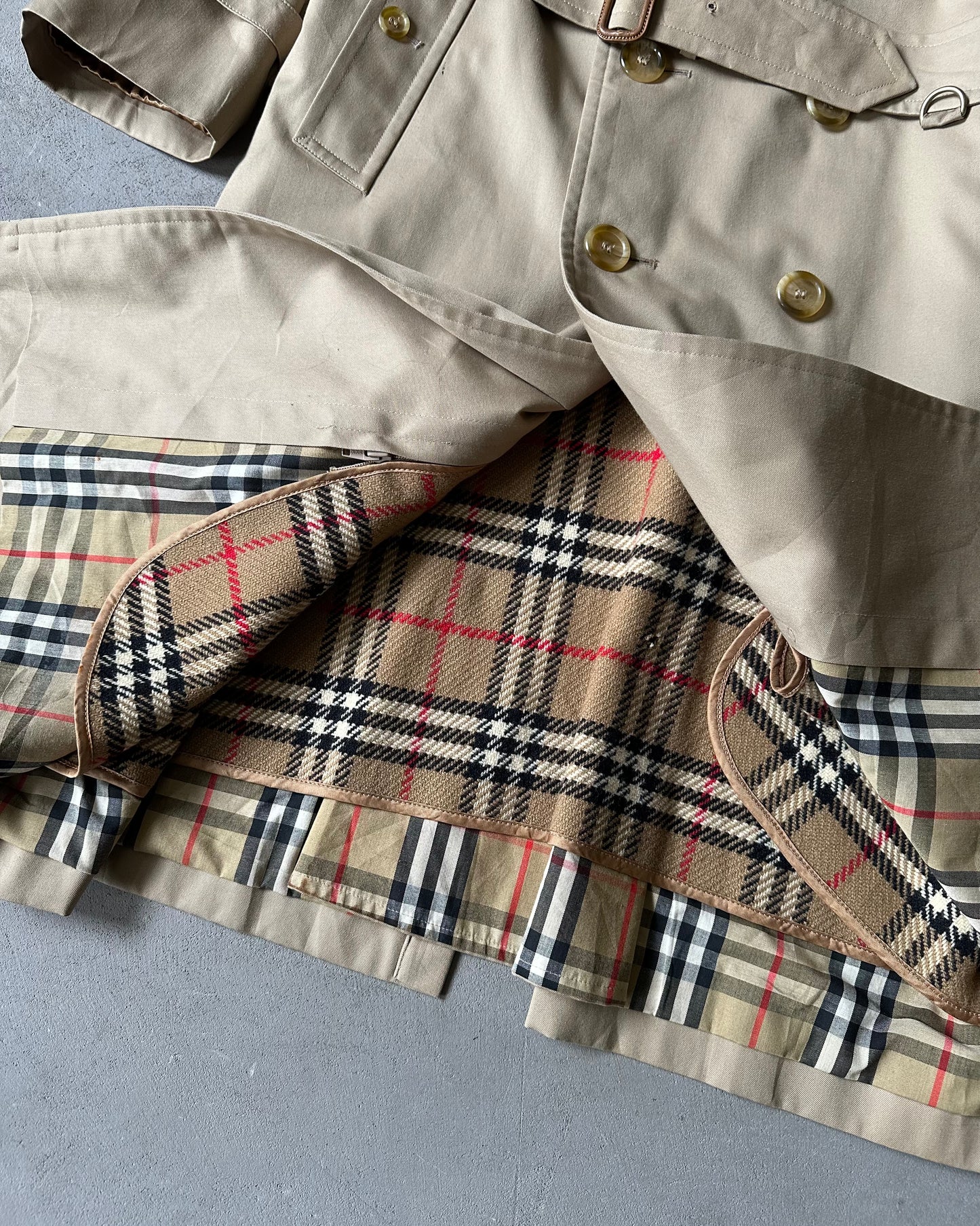 Années 1980 - Trench-coat Burberrys beige - 38 (Court)