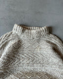 1980s - Beige Wool Sweater - M