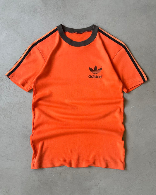1970s - Orange/Black Adidas T-Shirt - S