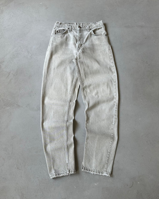 1990s - Distressed Tan 550 Orange Tab Levi’s Jeans - 28x32