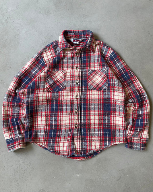 1990s - Blue/Red Big Mac Plaid Flannel - S