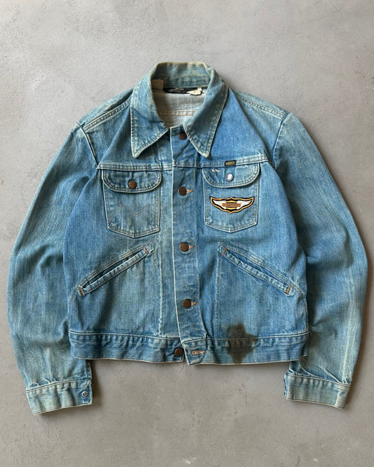 1970s - Distressed Maverick HD Jeans Jacket - XS/S