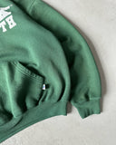 1990s - Faded Green Sioux Russell Cropped Hoodie - S/M