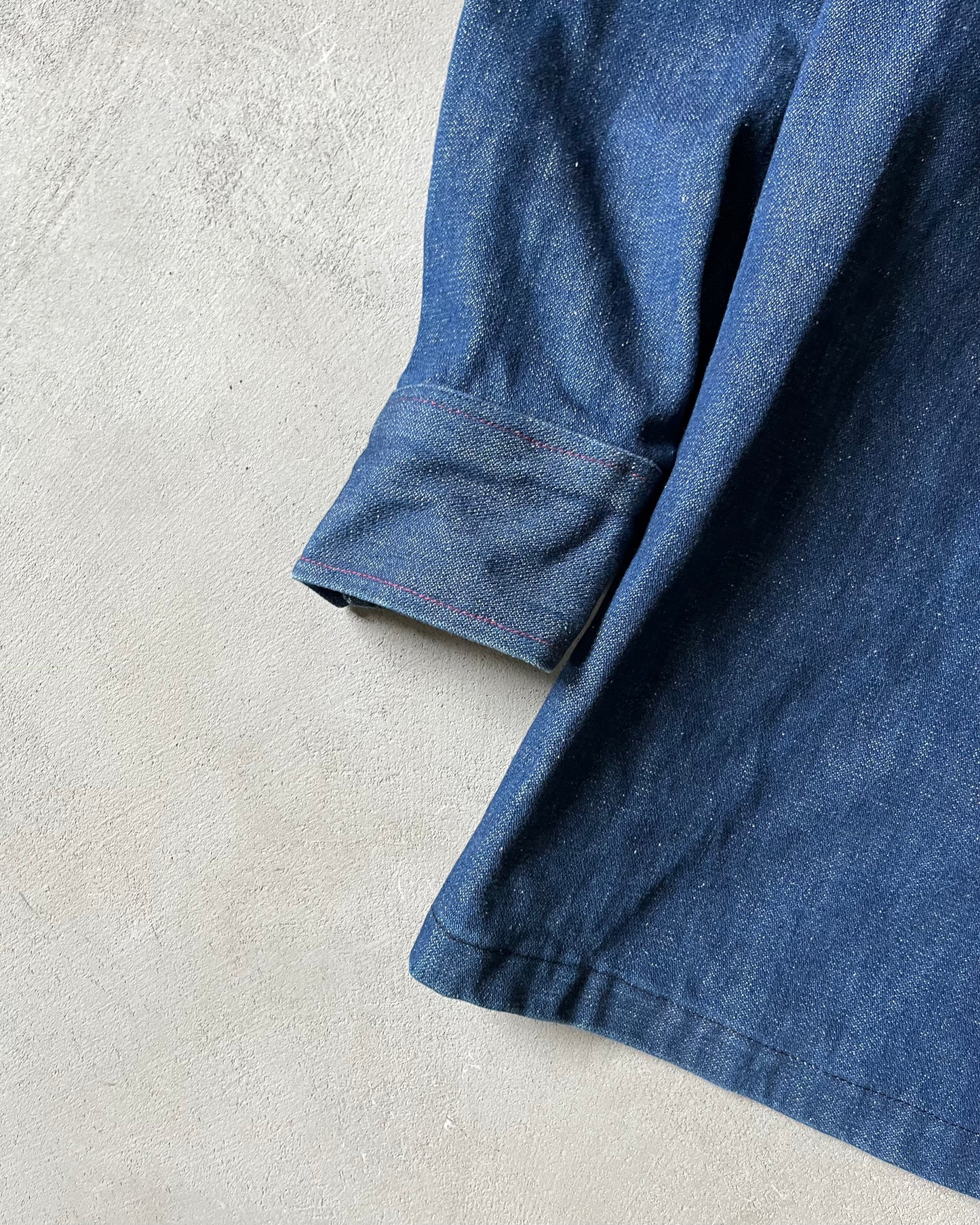 1980s - Navy HOE Denim Shacket - L/XL