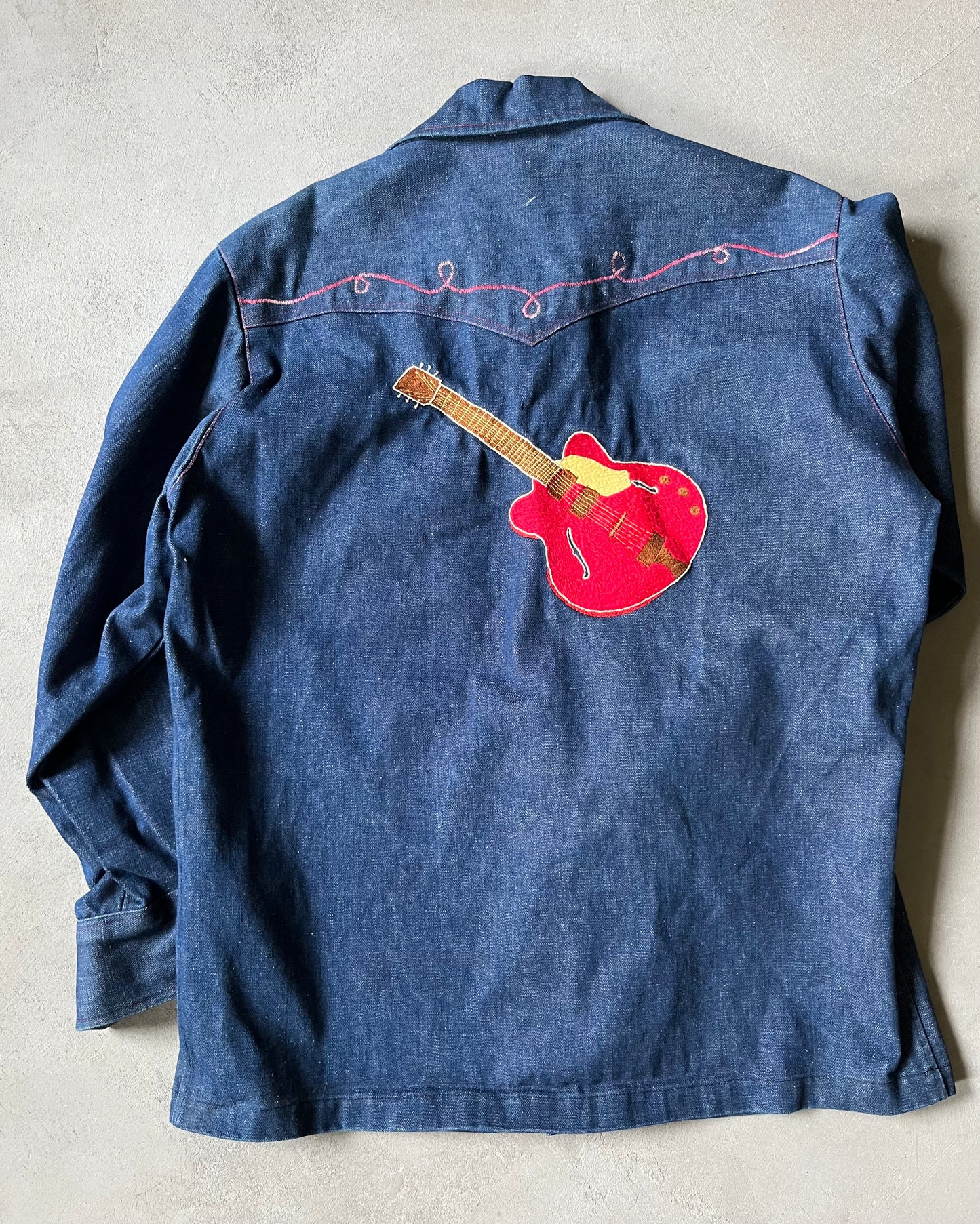 1980s - Navy HOE Denim Shacket - L/XL