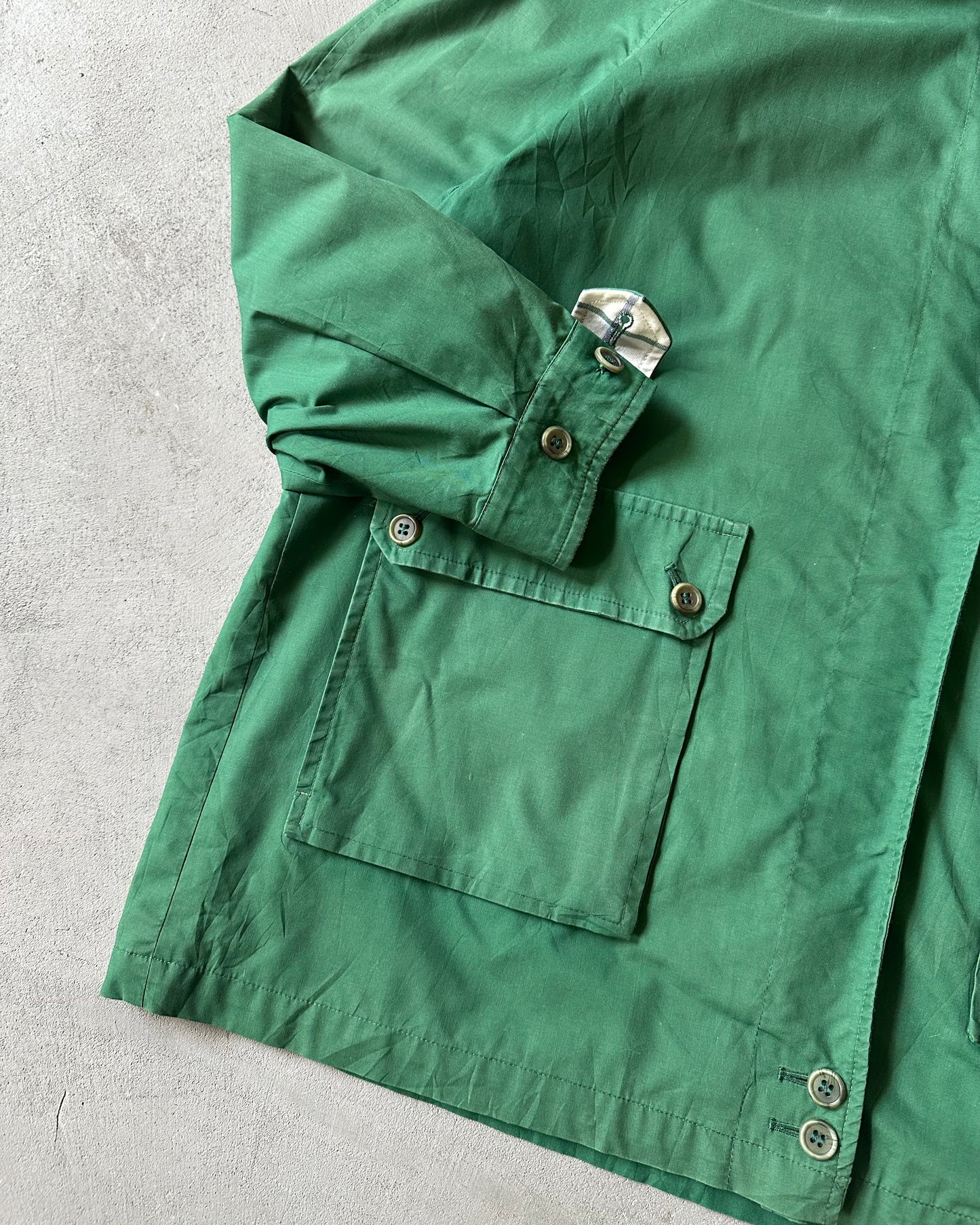 1990s - Green Burberrys' Harrington Jacket - L(Short)