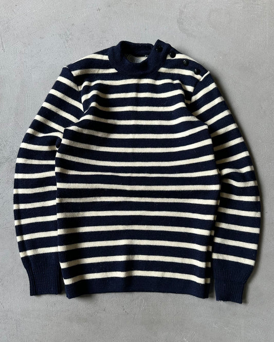 Années 90 - Pull de voile marine/crème - (F)TP