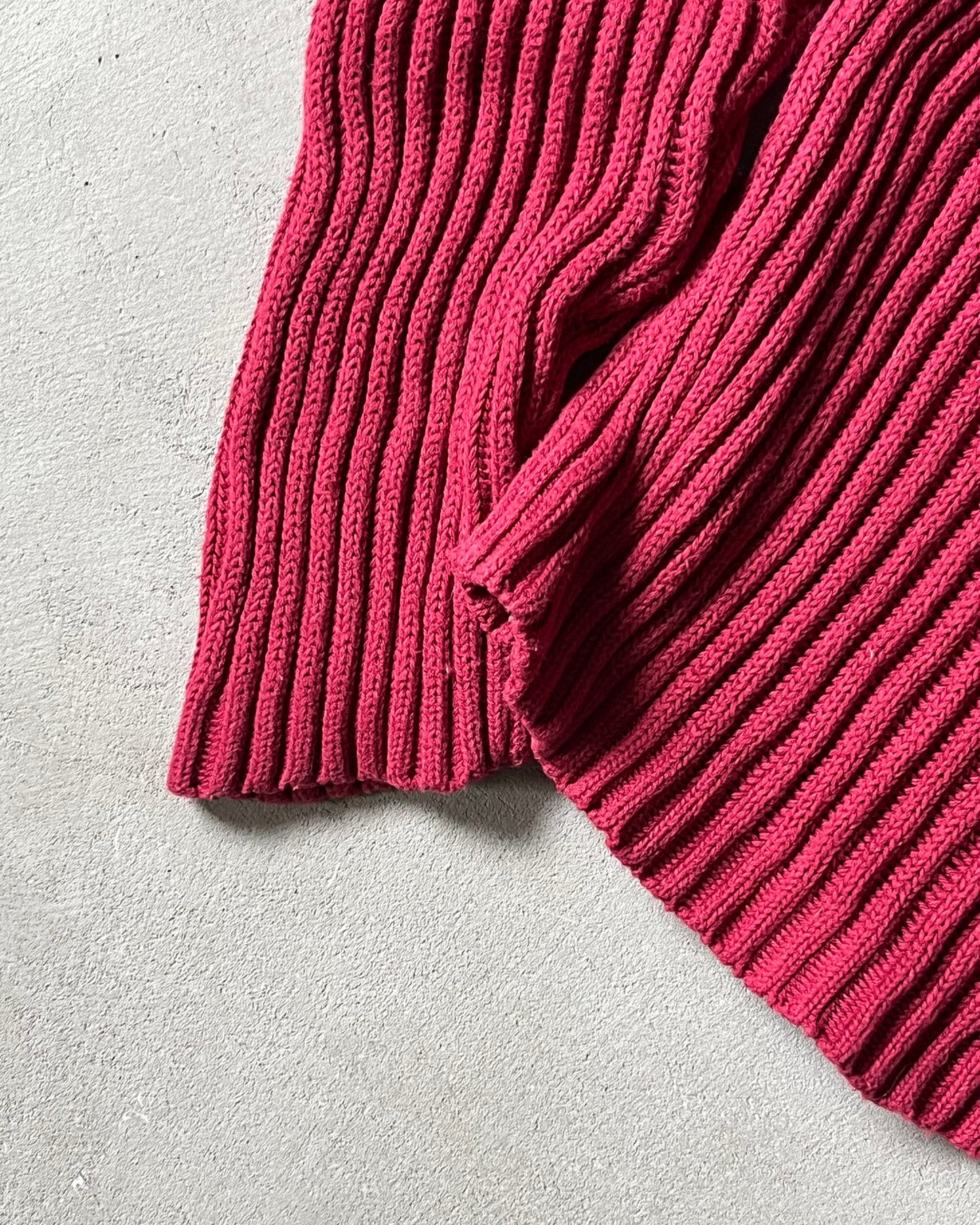 2000s - Burgundy GAP Ribbed Sweater - XL