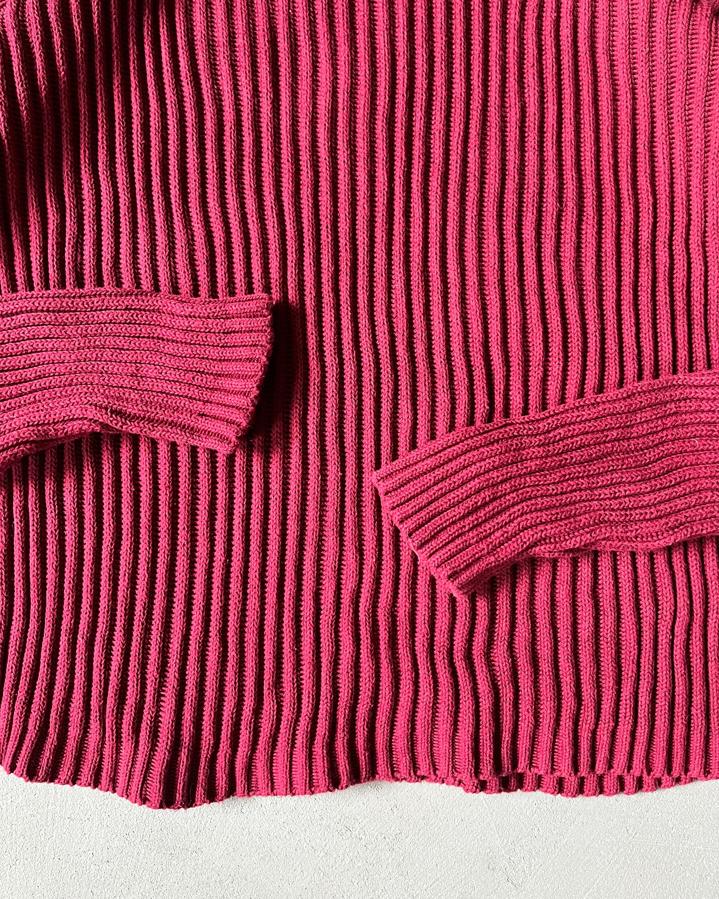 2000s - Burgundy GAP Ribbed Sweater - XL