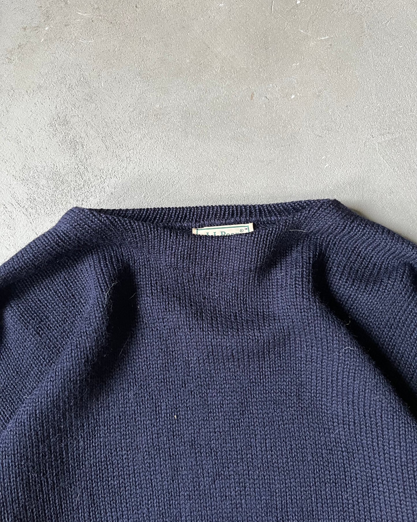 1990s - Navy L.L.Bean Boat Sweater - (W)XL