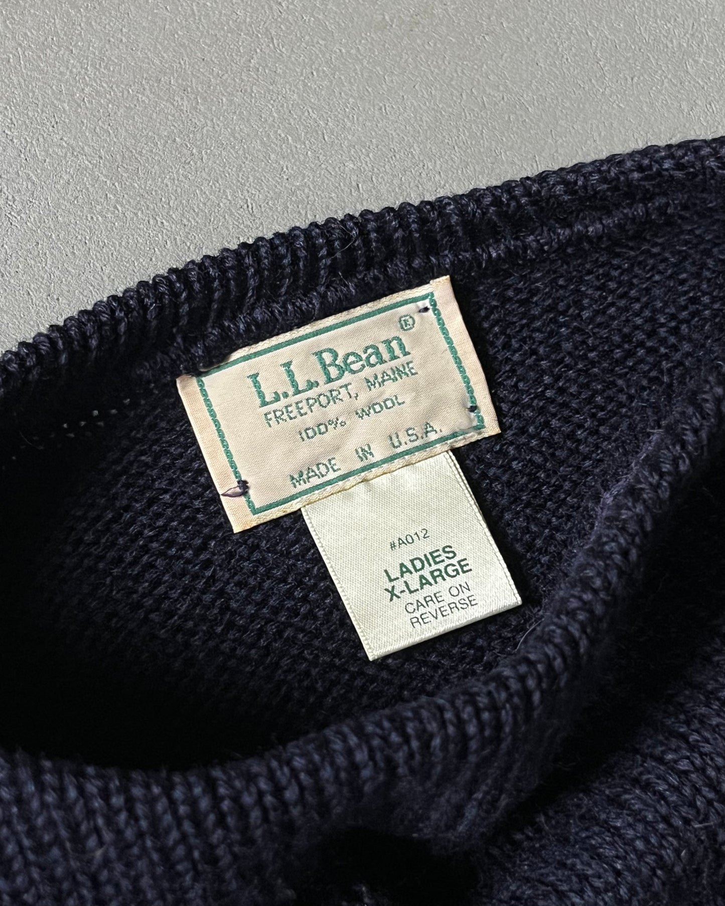1990s - Navy L.L.Bean Boat Sweater - (W)XL