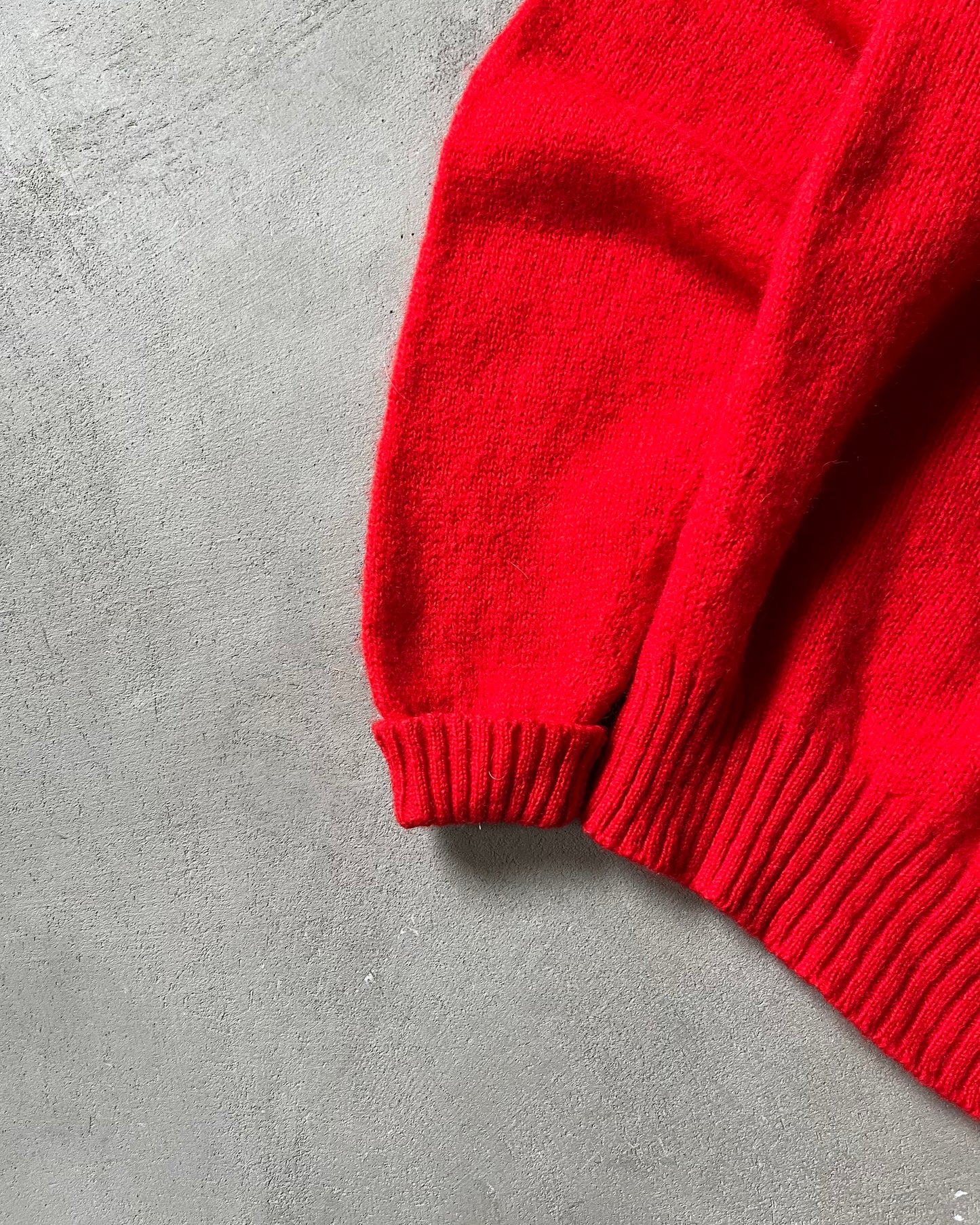 1980s - Red Shetland Wool Sweater - XL