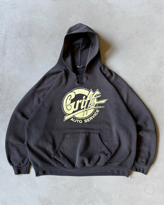 1990s - Distressed Black GRIFFS Hoodie - XXL