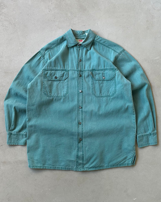 1990s - Green Levi's Oversize Shirt - M