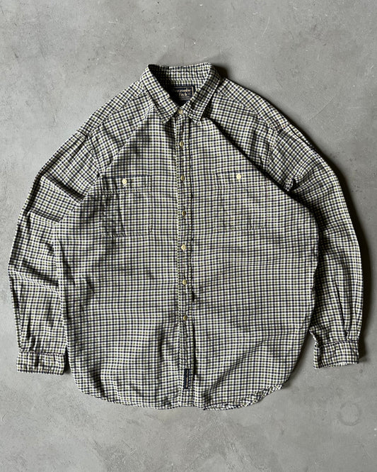 2000s - Green/Navy Abercrombie Plaid Flannel - XL
